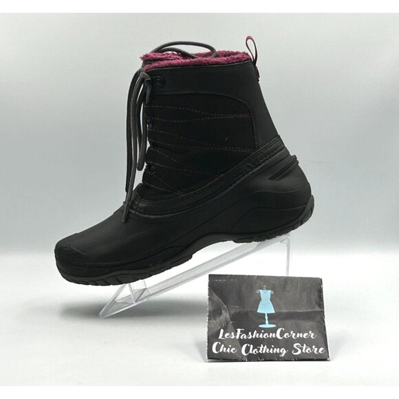The North Face Womens Black Stormkat Cold Weather Faux Fur Lined Boots Sz 9 3009 - Picture 15 of 16